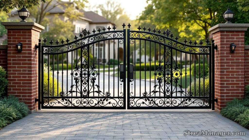 Black Aluminum Gate Installation